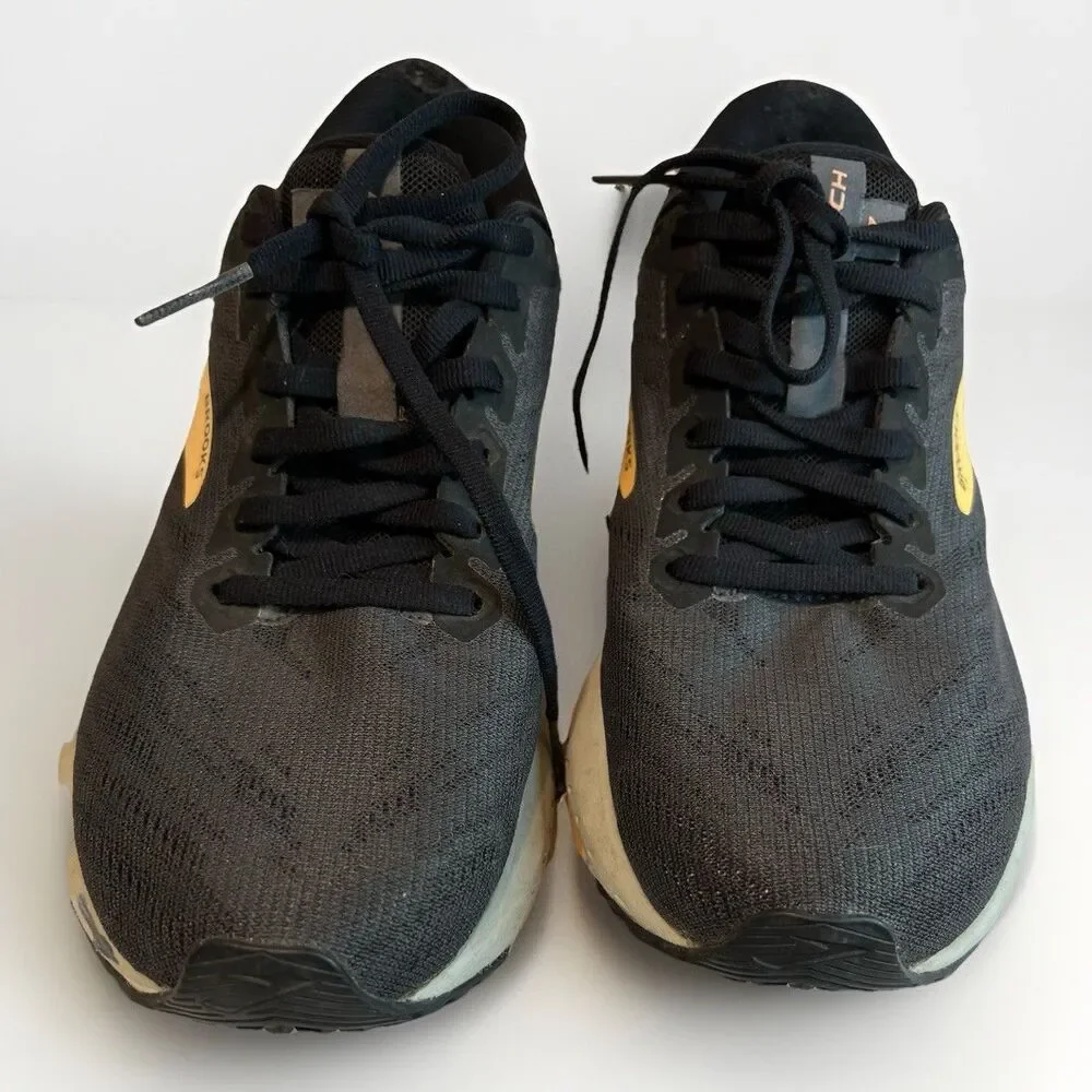 Brooks Launch 7 Running Shoe Women Ebony/Black/Cantaloupe Orange Size 7.5